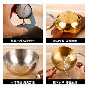 Olla para fideos instantáneos de acero inoxidable con tapa, mini cacerola resistente para cocinar sopa y salteados - Product Image 4