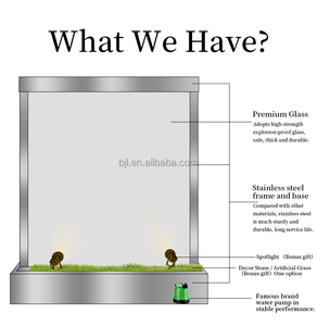 Fontana a Muro in Vetro e Acciaio Inossidabile per Interni, <span class=keywords><strong>Cascate</strong></span> d'Acqua per la Casa - Product Image 3