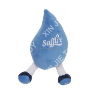 Peluche en forme de goutte d'eau rembourrée de coton PP, personnalisable, brodée, avec services OEM et ODM