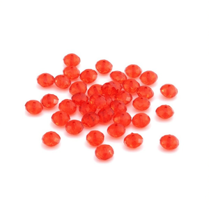 Ilan Abalorios Perline rotonde sfaccettate rosse da 10 mm 15 g per la creazione di gioielli - Product Image 2