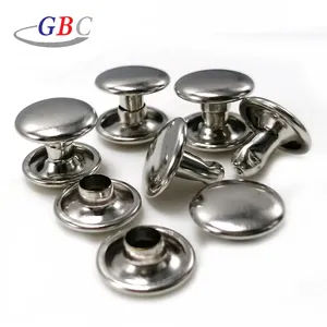 Foshan high quality good price brass double cap rivet for leather
