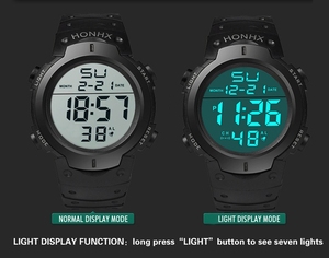 <span class=keywords><strong>Reloj</strong></span> Deportivo Digital LED Multifuncional, Resistente al Agua y Luminoso para Hombre, Ideal para Aventuras al Aire Libre - Product Image 6