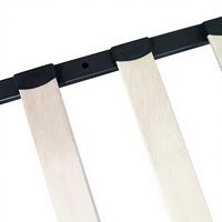 Cadre de lit en fer Queen Size avec sommiers en bouleau et peuplier – Durable, écologique, robuste, moderne, pliable, avec rangement, design réglable, lit facile à monter