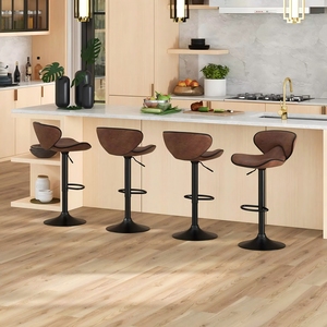 Ghế Bar Bắc Âu Cao Truy Cập Đồ Nội Thất Kim Loại PU Da Trở Lại Sang Trọng Nhà Bếp Hiện Đại Cao Phân Ghế Thanh - Product Image 5