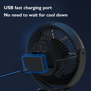 Golf giỏ hàng sương mù fan hâm mộ với 10000mAh Pin kẹp fan hâm mộ - Product Image 3