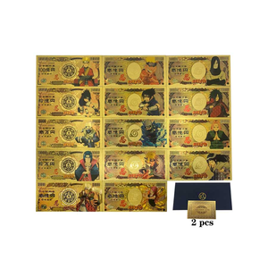 <span class=keywords><strong>Billet</strong></span> <span class=keywords><strong>One</strong></span> <span class=keywords><strong>Piece</strong></span> Yen PET plaqué feuille d'or 24k avec des conceptions Plus de 100 design différent Anime Poke-mon Zelda - Product Image 1