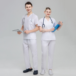 Traje de fregado clásico Popular de fábrica Ropa médica de hospital Uniformes Mujeres Tela de algodón Material Origen Tipo de género - Product Image 2