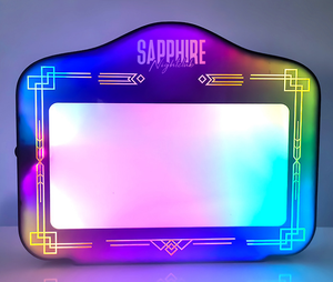 Fournitures d'usine : Panneau d'affichage lumineux LED RGB personnalisé avec logo, en acrylique, rechargeable, pour messages <span class=keywords><strong>DIY</strong></span>, idéal pour discothèques, bars et présentoirs de fête - Product Image 3