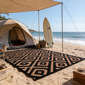 Tapis d'extérieur écologique, portable, imperméable, résistant à l'humidité, anti-corrosion, durable et élégant pour le camping et les voyages - Product Image 6