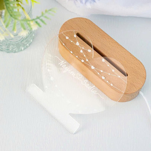 Lámpara de Corazón de Acrílico Personalizada con Nombres Grabados, Decoración de Dormitorio de Lujo, Regalo Único para Boda, Compromiso o Aniversario - Product Image 5