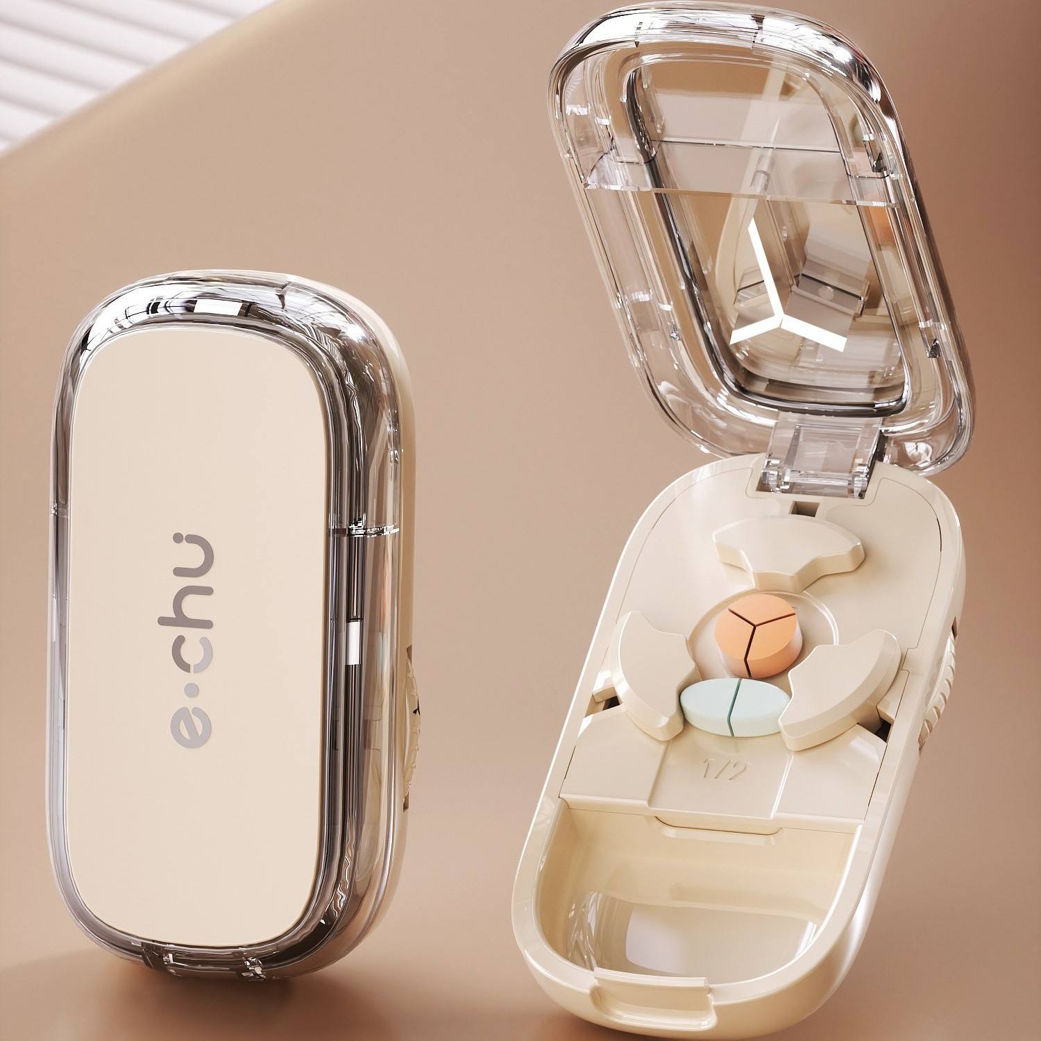 เครื่องตัดยาสีขาวครีม [1213 เครื่องตัดยา]