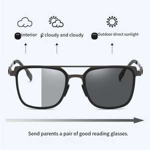 フォトクロミック老眼鏡プログレッシブマルチフォーカス遠近両用大型フレーム老眼鏡 - Product Image 6