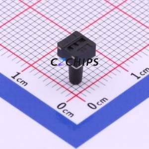 TS-1091B-A10B3-D2 Tactile Switch Through hole Component THT Switch Single Pole Single Throw Round Button 2.5N Right Angle Insert - Product Image 2