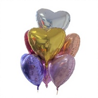 Vente en gros de ballons en aluminium en forme de cœur de 18 pouces pour la fête de la Saint-Valentin, décoration de fête de la Saint-Valentin, ballons en aluminium de 18 pouces