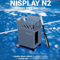 Robot de Entrenamiento de Tenis Portátil Profesional Nisplay N2, Ángulo Ajustable, Lanzador Automático de Pelotas, Control Remoto, Aleación de Aluminio