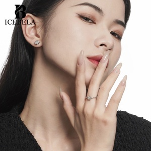 Icebela đồ trang sức bezel đẹp thiết lập vòng mã não 925 bạc tối giản đồ trang sức đính hôn nhẫn cho phụ nữ - Product Image 5