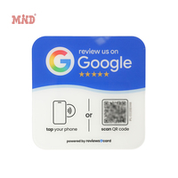 Placa Acrílica NFC con Logotipo Personalizado para Redes Sociales y Reseñas de Google