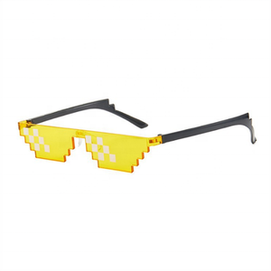 New Deal with it Gafas Thug Life Gafas <span class=keywords><strong>Pixel</strong></span> Mujeres Hombres Gafas de sol Negro Mosaico Gafas de sol - Product Image 5