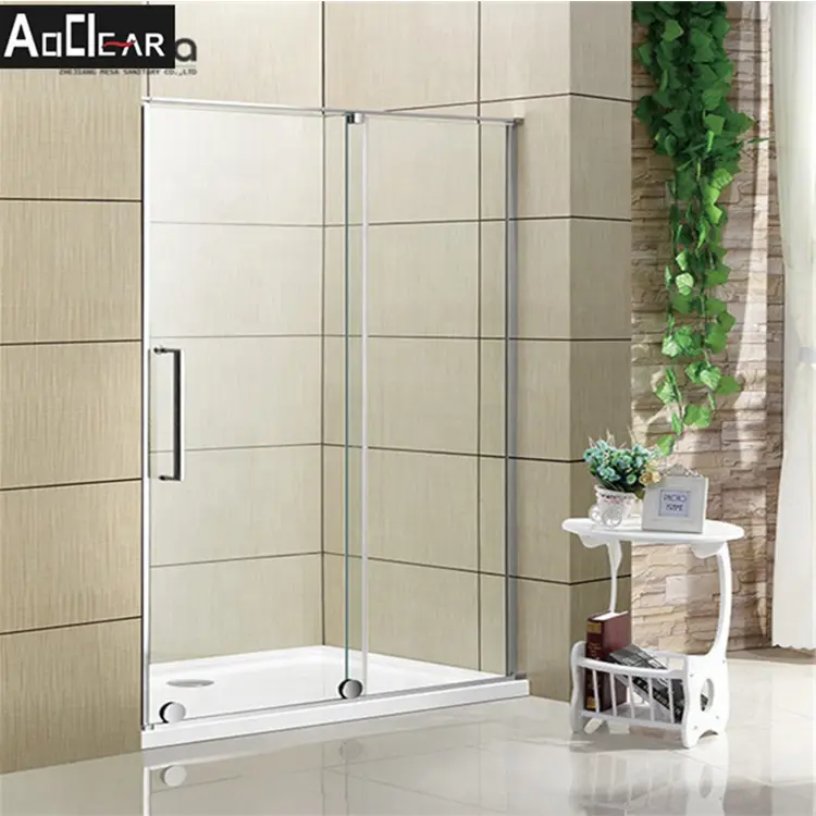 High quality 8mm clear tempered glass sliding shower door luxury frameless shower enclosure door