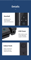 Cerradura Digital Inteligente para Puerta de Vidrio, con Huella Dactilar Biométrica, Contraseña, Tarjeta IC, Sin Llave, TTlock, para Seguridad en Oficinas, Gran Venta