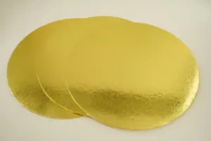 Customized 2mm Thickness 4 6 8 10 12 Inch Round Gold Cardboard Paper Cake Boards Disposable Cake Circle Base Boards