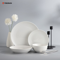 Service de table en céramique et porcelaine de 16 pièces avec kit de tasses, compatible micro-ondes, vaisselle de luxe