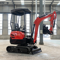 LIVRAISON GRATUITE mini-pelles compactes CE/EPA/EURO 5, vente en gros Chine, mini-excavatrices compactes avec marteau, 1 tonne, 1,6 tonne, prix de vente