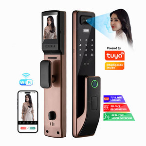Reconnaissance d'empreintes digitales 3D Smart Tuya Wifi Verrouillage numérique Interphone vidéo Verrouillage temporaire par mot de passe Carte Verrouillage électronique sans clé - Product Image 1