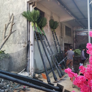 Chất Lượng Cao Làm Bằng Tay Lớn Ngoài Trời Nhân Tạo Cau Cây Cọ Thực Tế Thực Tế Giả Cây Cho Bên Ngoài Trang Trí - Product Image 5