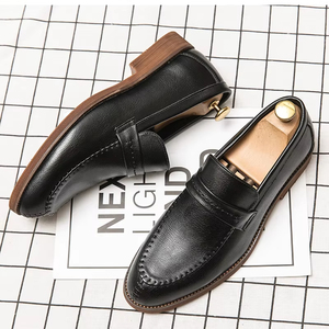Chaussures habillées pour hommes en cuir de crocodile importé, 100 % cuir véritable, noires, décontractées, directement de l'usine - Product Image 5