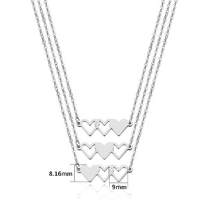 Offre Spéciale soeurs affinité collier Non ternir collier en acier inoxydable significatif trois soeurs coeur collier cadeaux pour les femmes - Product Image 3