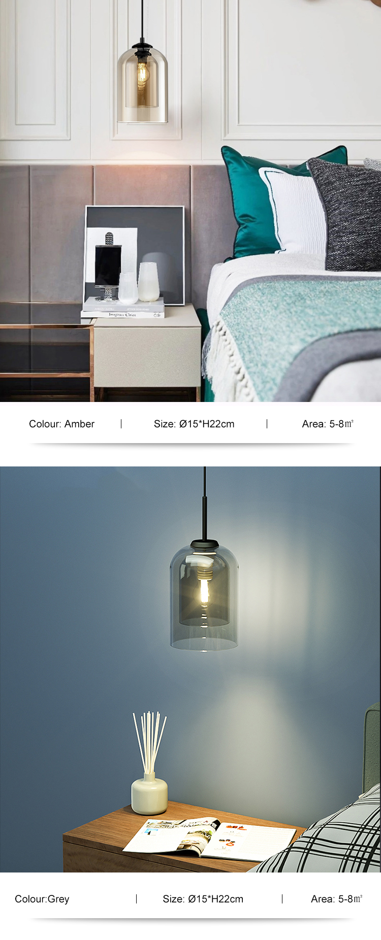 New Design Decoration Kitchen Livingroom Bedroom 5W Glass E27 Pendant Light