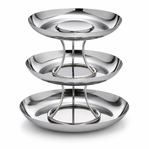 Support de buffet de luxe pour hôtel, en acier inoxydable 304, à <span class=keywords><strong>trois</strong></span> niveaux, pour fruits de mer et coquillages - Product Image 5