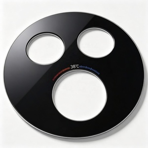 Panel Táctil Numérico de Vidrio Negro Personalizado OEM con Retroiluminación LED Azul para Seguridad y Acceso, Impresión Serigrafiada para PC - Product Image 2
