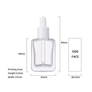 Flacon de sérum pour le visage en verre, réutilisable, pour le maquillage en gros, 30 ml, flacon compte-gouttes de luxe vide - Product Image 6