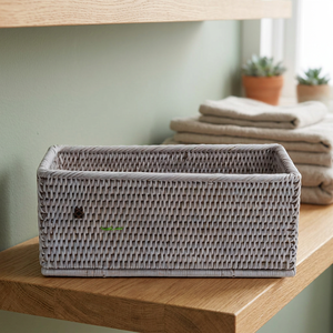 BEST SELLER Handwoven Rattan <b>Basket</b>,Large <b>Wicker</b> <b>Basket</b>,Portable Rattan <b>Storage</b> <b>Basket</b> Home Bathroom Living Room <b>Storage</b> - Product Image 1