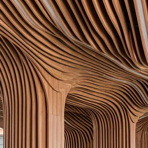 Panel de Revestimiento de Aluminio con Imitación de Madera, Revestimiento Metálico con Diseño de Grano de Madera, Panel de Pared Interior y Exterior - Product Image 1