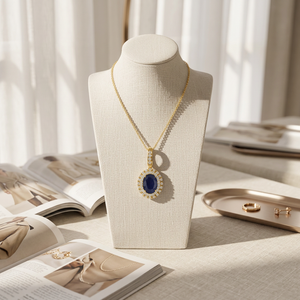Collier pendentif solitaire classique en diamant de laboratoire taille princesse couleur fantaisie plaqué or certifié IGI, bijou de luxe, cadeau - Product Image 1