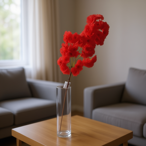 Bouquet de fleurs artificielles 95 cm de long, fleurs mixtes en plastique faites à la main pour la décoration intérieure, style classique, décoration intérieure durable ZAA Br - Product Image 2