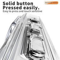 RDJJ pour iPhone 18 Pro Max – Coque transparente avec support et protection d'objectif, qualité supérieure garantie, fabrication usine