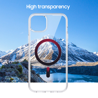 Coque de téléphone transparente de luxe en gros pour iPhone 15 Pro Max & 15 Plus Chargement sans fil et antichoc avec conception à bobine magnétique