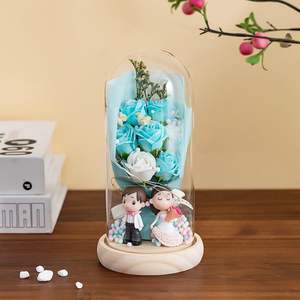 Bouquet éternel réaliste fait main haut de gamme personnalisé pour la Saint-Valentin, anniversaire, Noël, fête des Mères – Décoration florale et cadeau végétal - Product Image 3