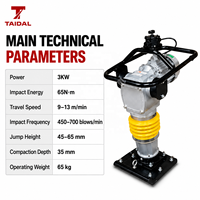 Compacteur vibrant industriel à haute fréquence pour tranchées, type « Jumping Jack », avec certification CE