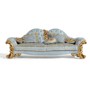 Ensemble <span class=keywords><strong>de</strong></span> canapés rococo français sur mesure, canapé en velours bleu <span class=keywords><strong>ciel</strong></span> avec décor doré, table basse pour les intérieurs <span class=keywords><strong>de</strong></span> villas <span class=keywords><strong>de</strong></span> luxe - Product Image 6