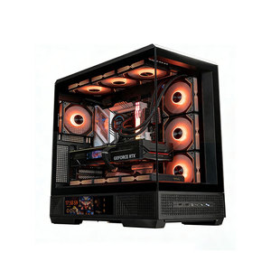 Caja de PC Xingcan <span class=keywords><strong>Dalan</strong></span> Micro ATX de Acero Negro, Torre Media, con Panel Lateral de Vidrio y Puertos Frontales de Audio para Computadoras de Escritorio para Juegos - Product Image 1
