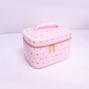 Women's Eco-Friendly Travel Cosmetic Organizer Bags Personalized Customized Super Soft Handheld Makeup <b>Storage</b> Large Capacity - Product Image 2