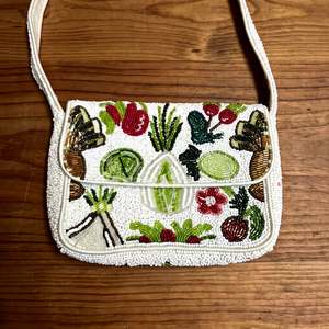Handmade Washable Rectangular <b>Handbag</b> with Floral Polyester Embroidery Textile Craft - Product Image 1
