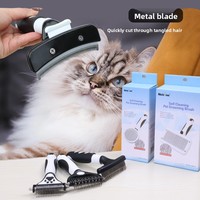 Kit de toilettage pour chats et chiens en gros – Brosse autonettoyante pour l'élimination des poils et massage des animaux domestiques
