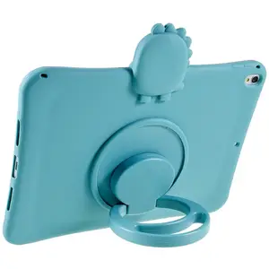 支架卡通软硅胶儿童iPad外壳适用于iPad 7 8 9平板电脑外壳支架