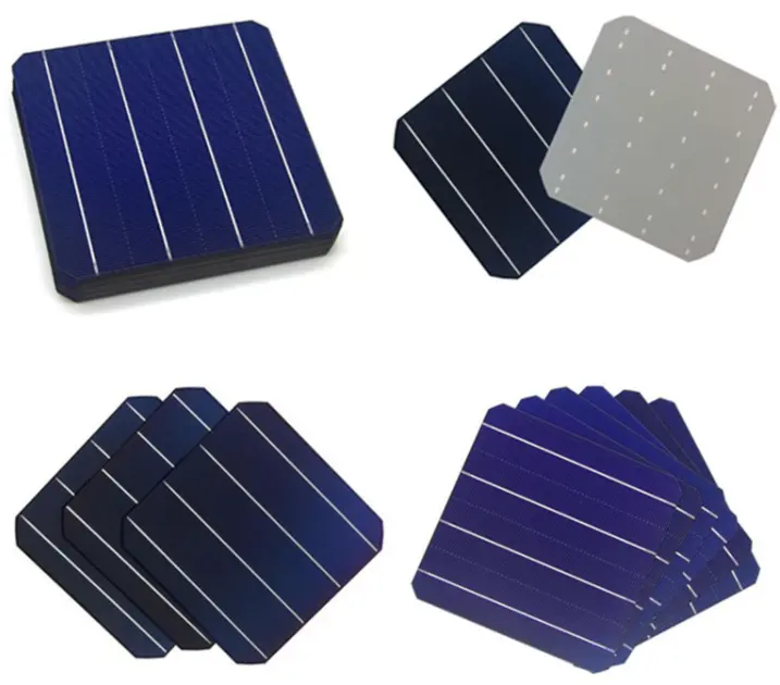 Penjualan Laris Stok Cina 3BB 4BB 5BB Sel Surya Monokristalin 156X156 untuk Produk Energi Surya Fotovoltaik